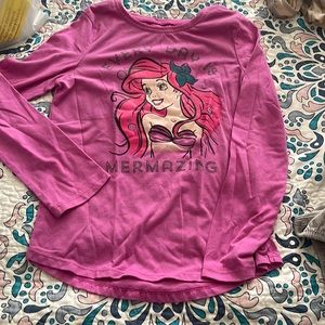 Disney long sleeve Ariel Shirt and mini mouse top